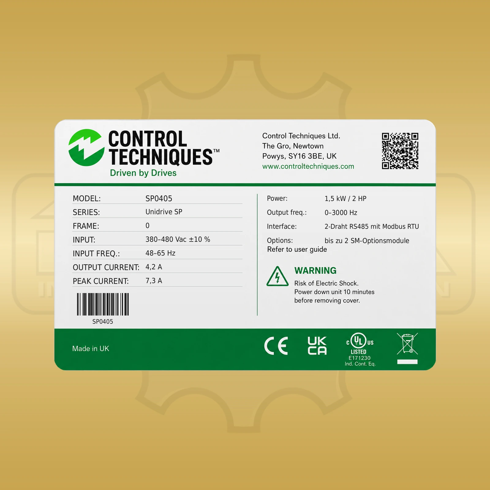 Control Techniques SP0405