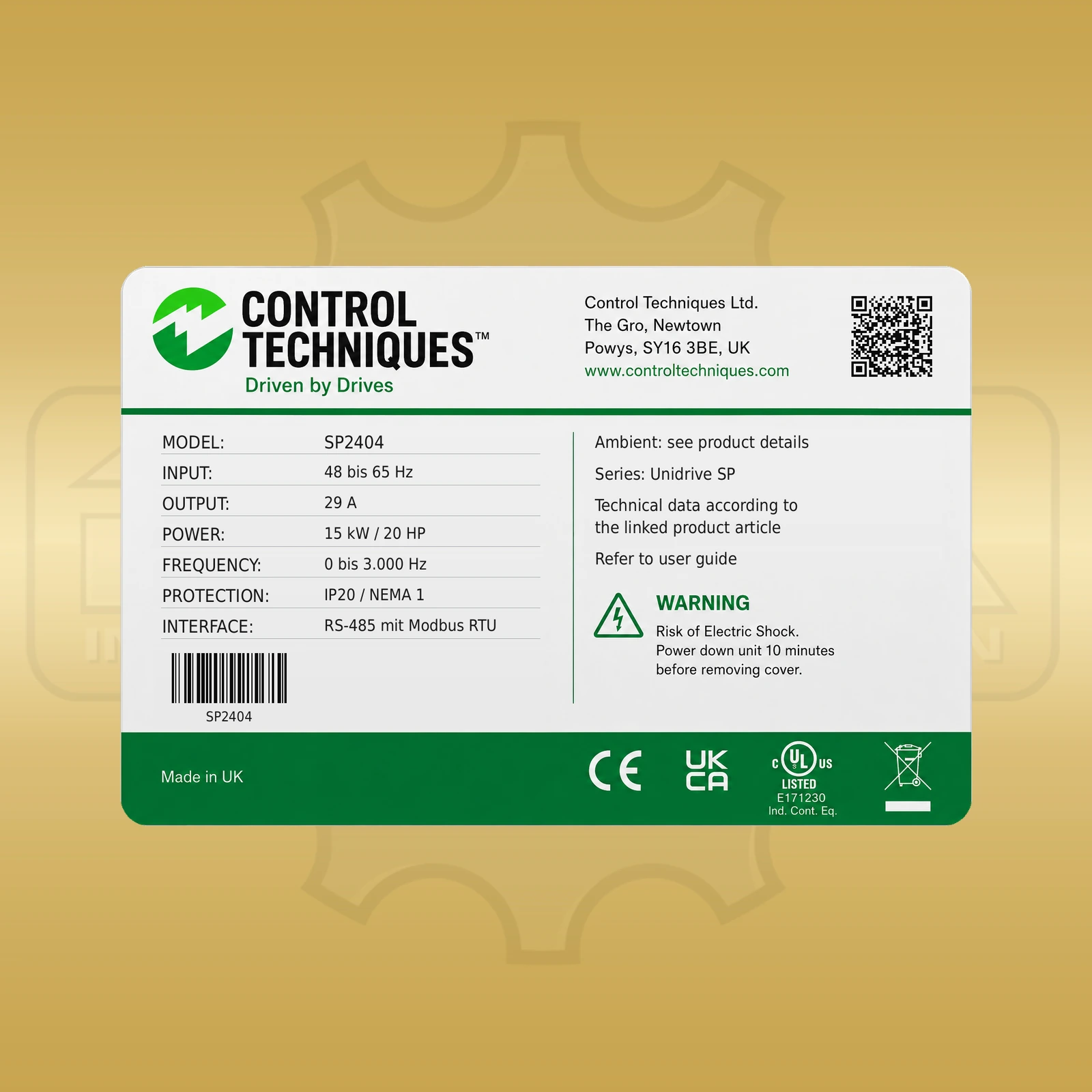 Control Techniques SP2404