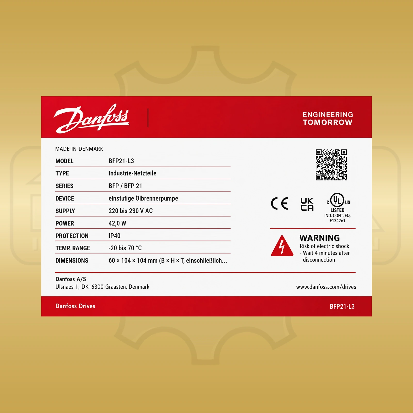 Danfoss BFP21-L3