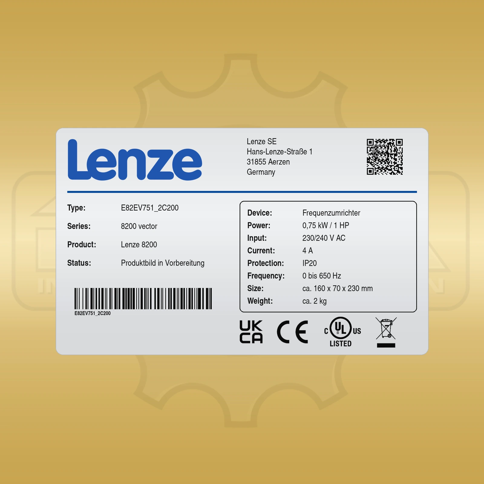 Lenze E82EV751_2C200