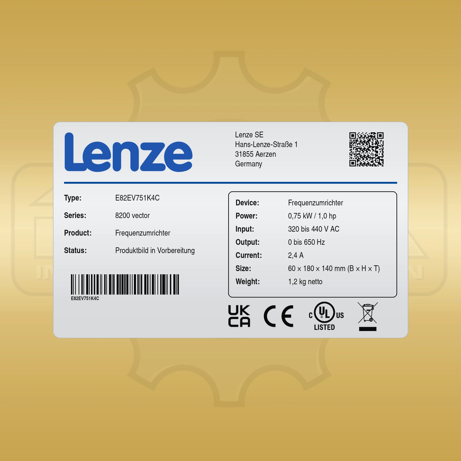 Lenze E82EV751K4C