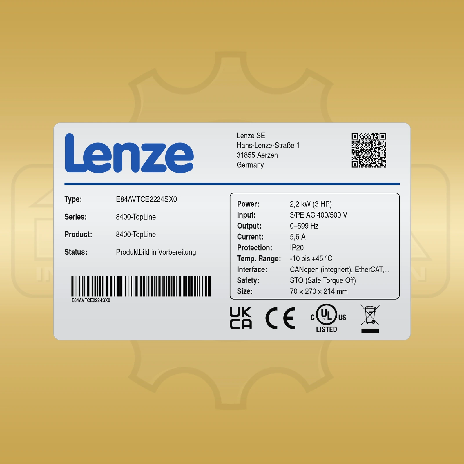 Lenze E84AVTCE2224SX0