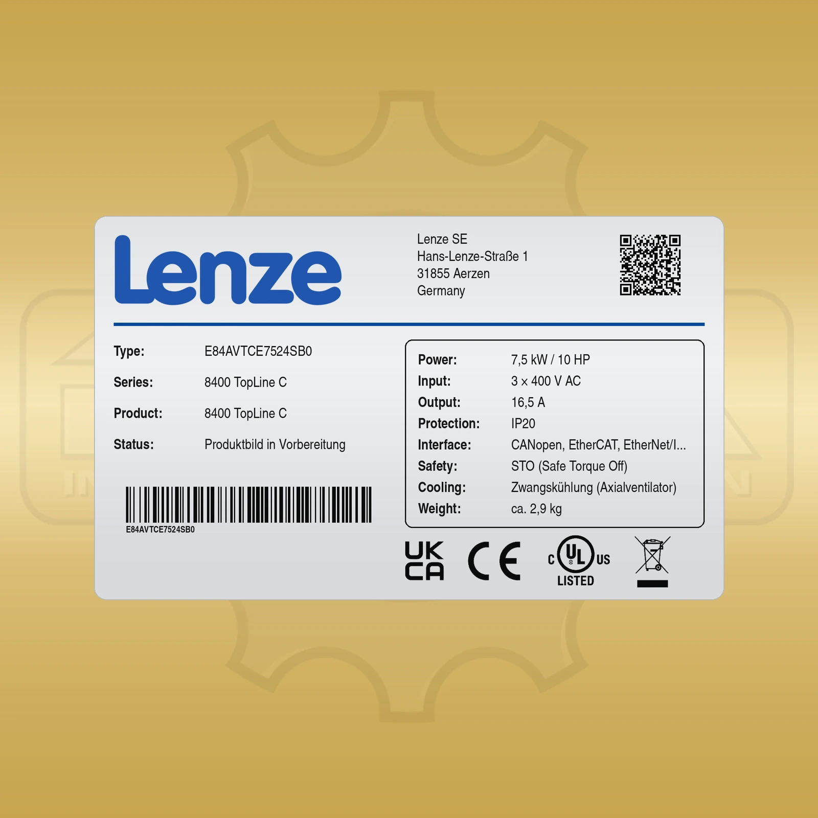 Lenze E84AVTCE7524SB0