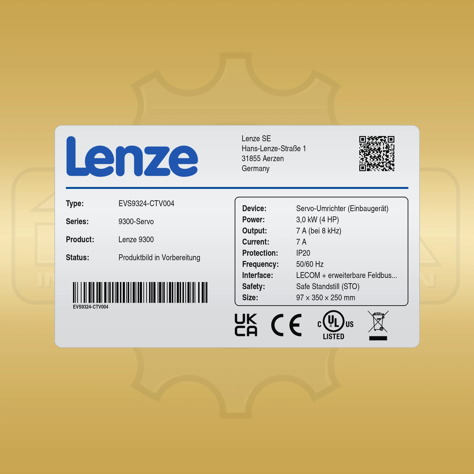 Lenze EVS9324-CTV004