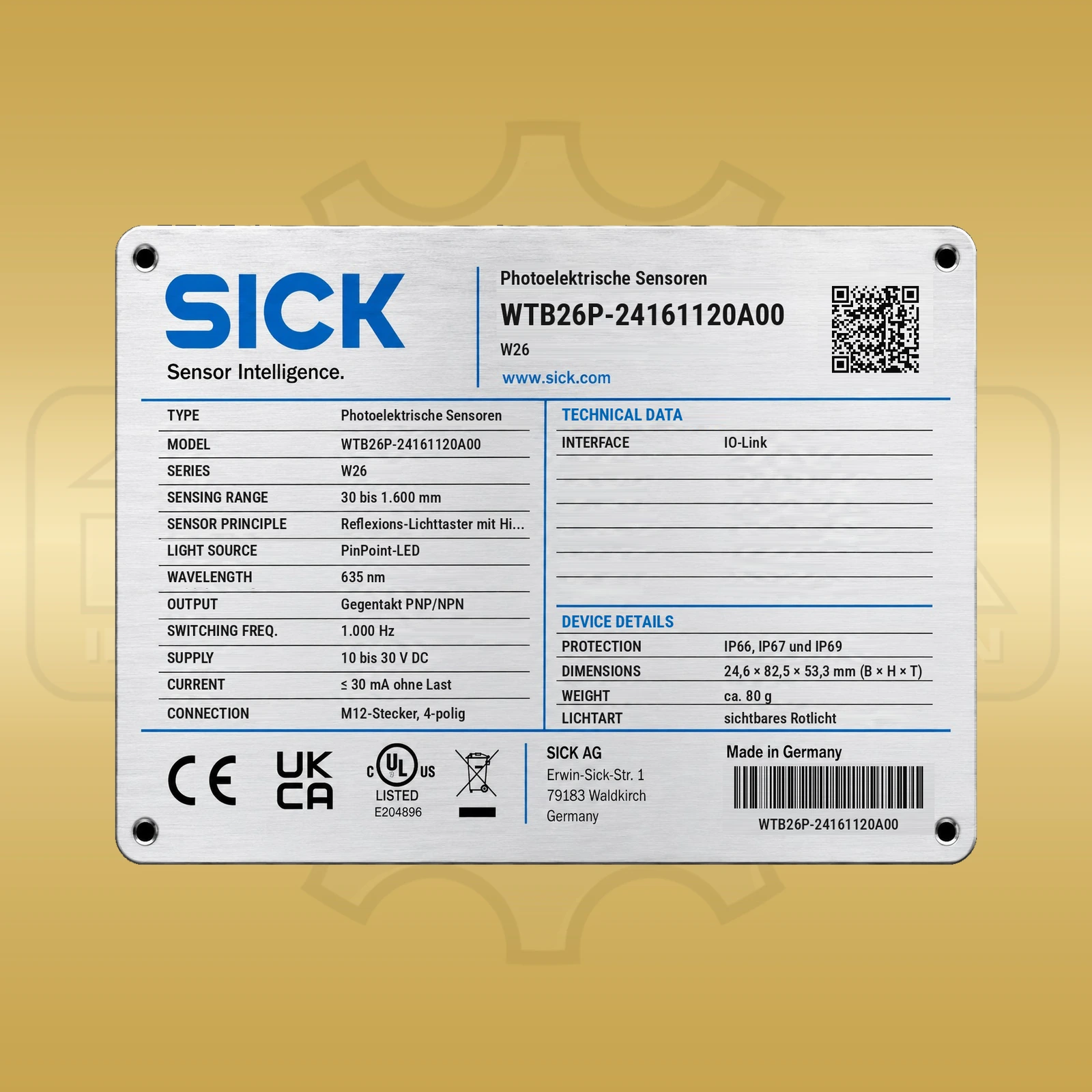 SICK WTB26P-24161120A00
