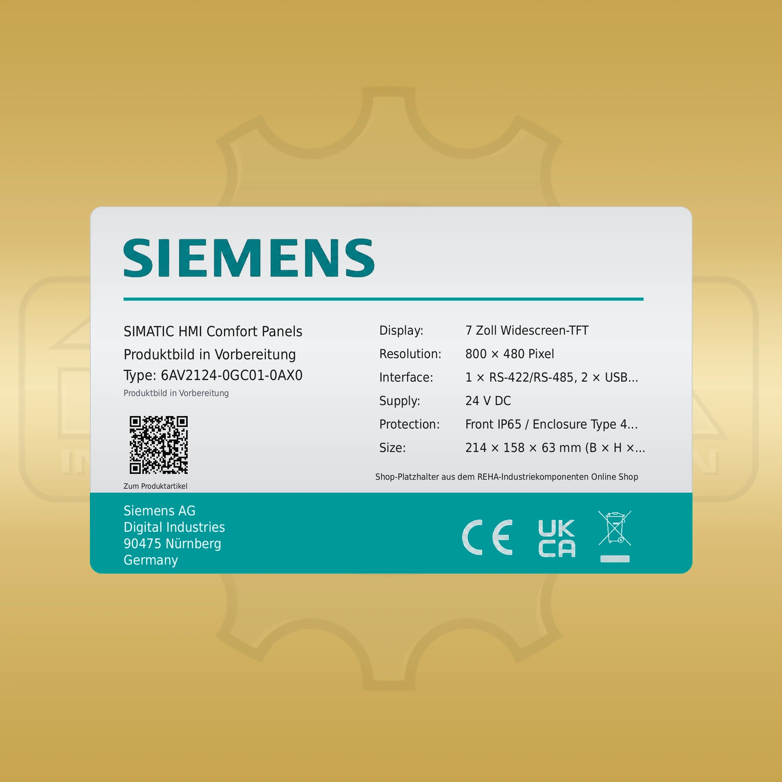 Siemens 6AV2124-0GC01-0AX0