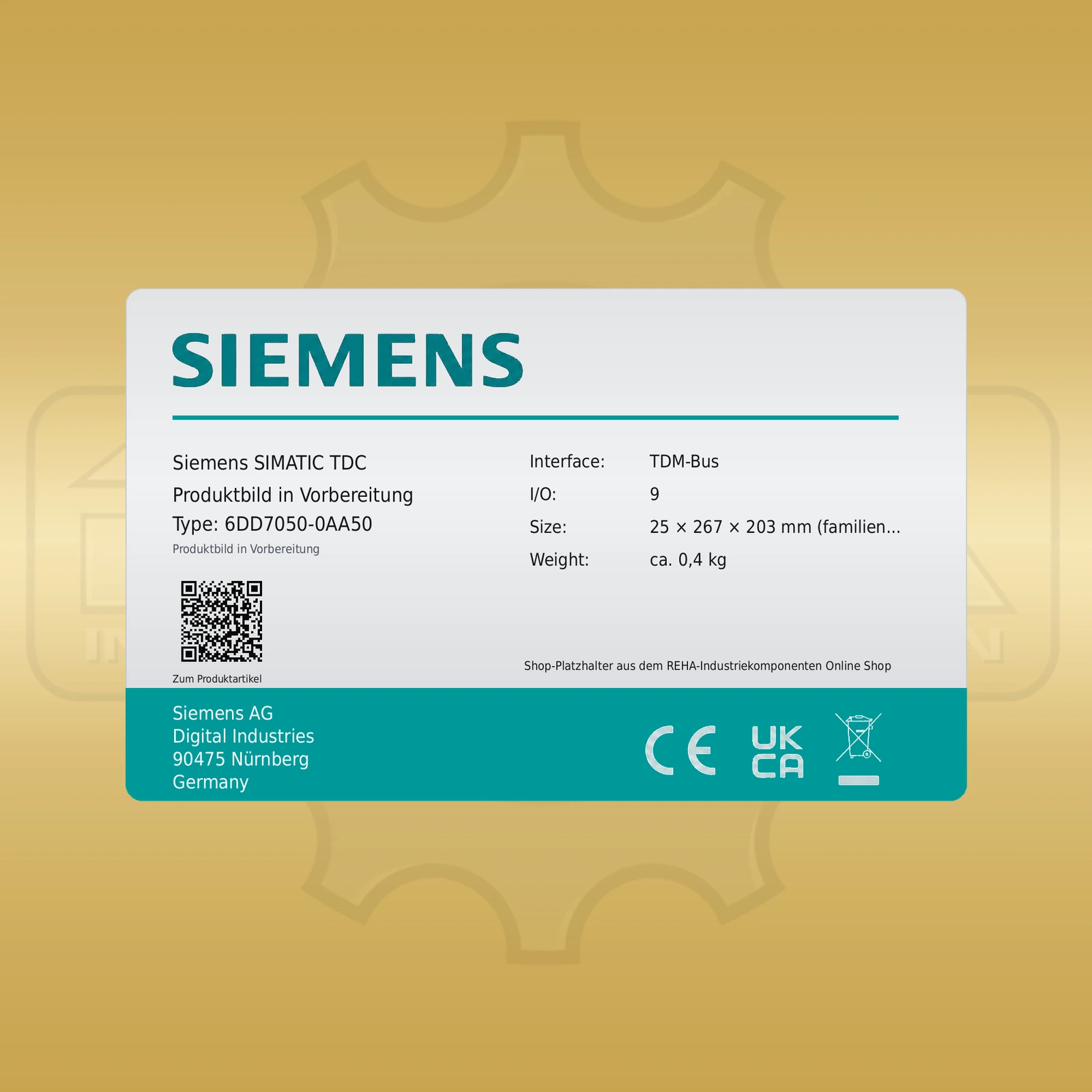 Siemens 6DD7050-0AA50