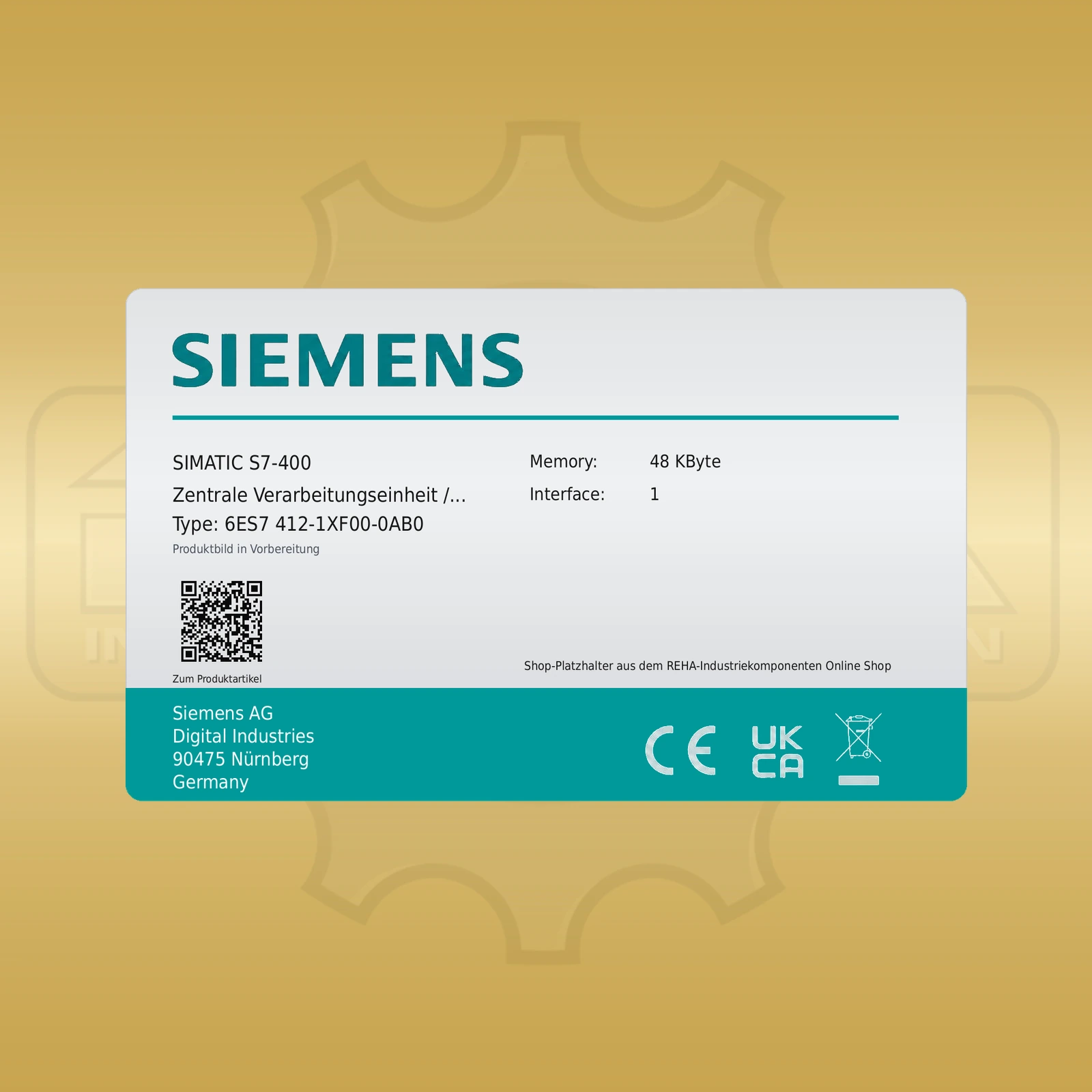 Siemens 6ES7 412-1XF00-0AB0