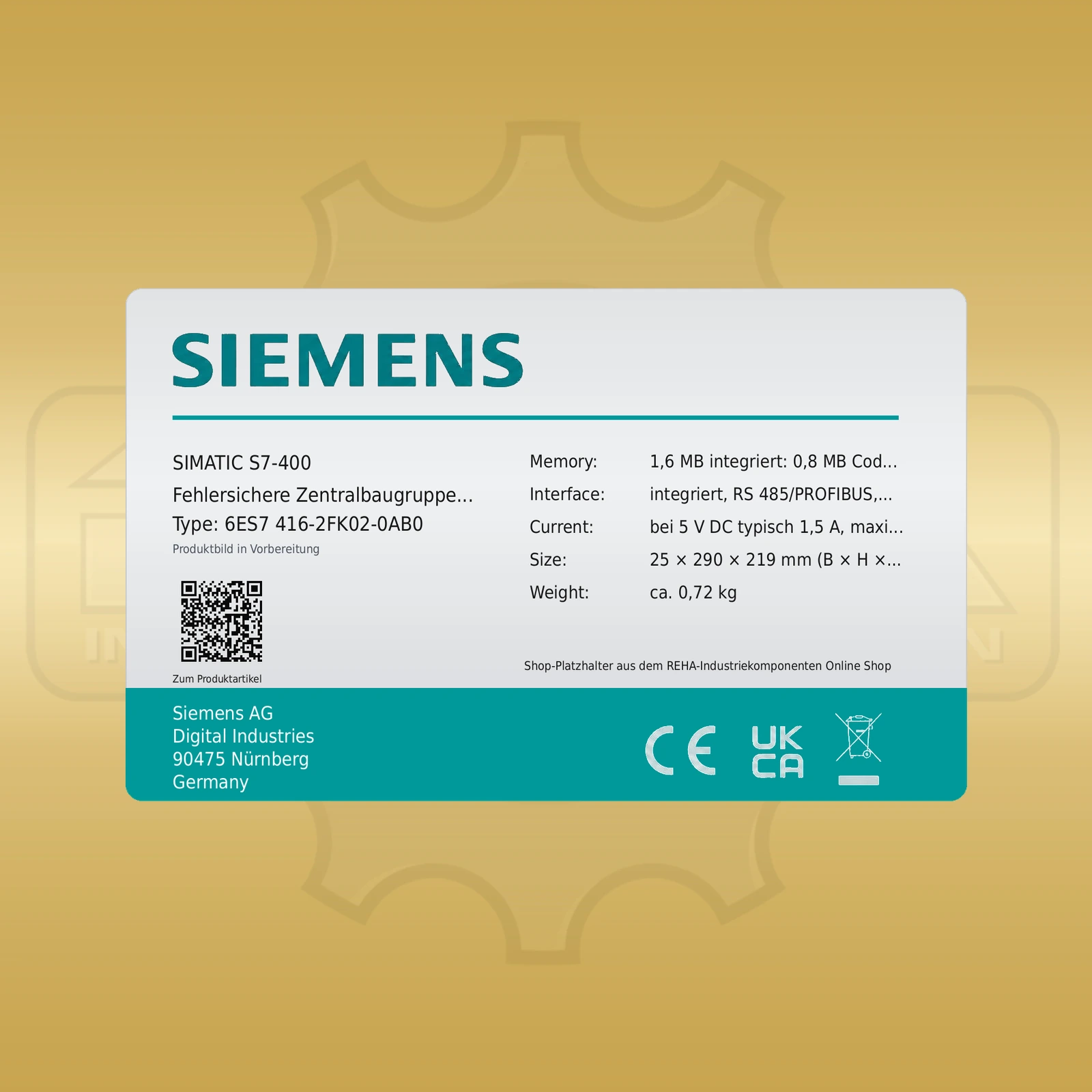 Siemens 6ES7 416-2FK02-0AB0