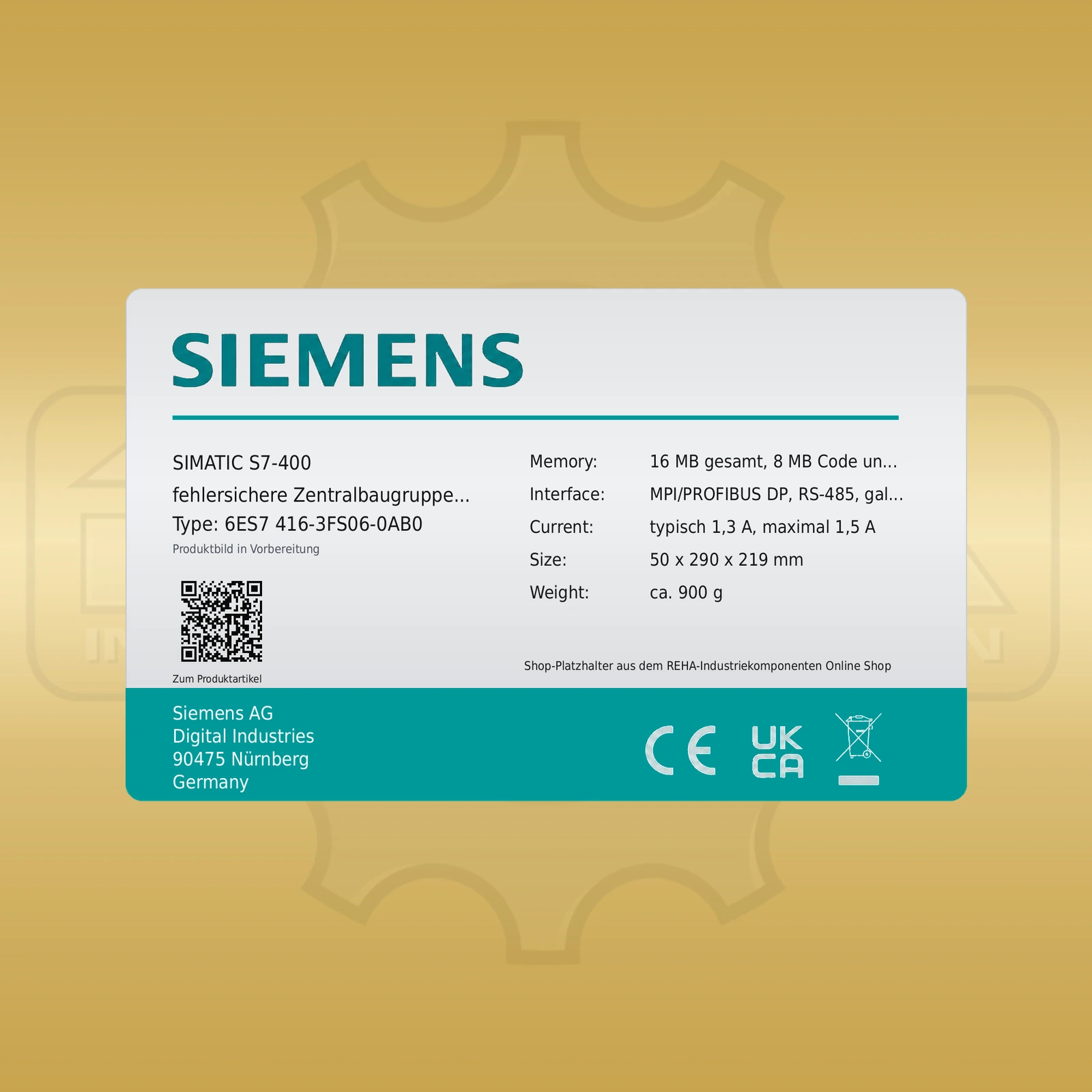 Siemens 6ES7 416-3FS06-0AB0