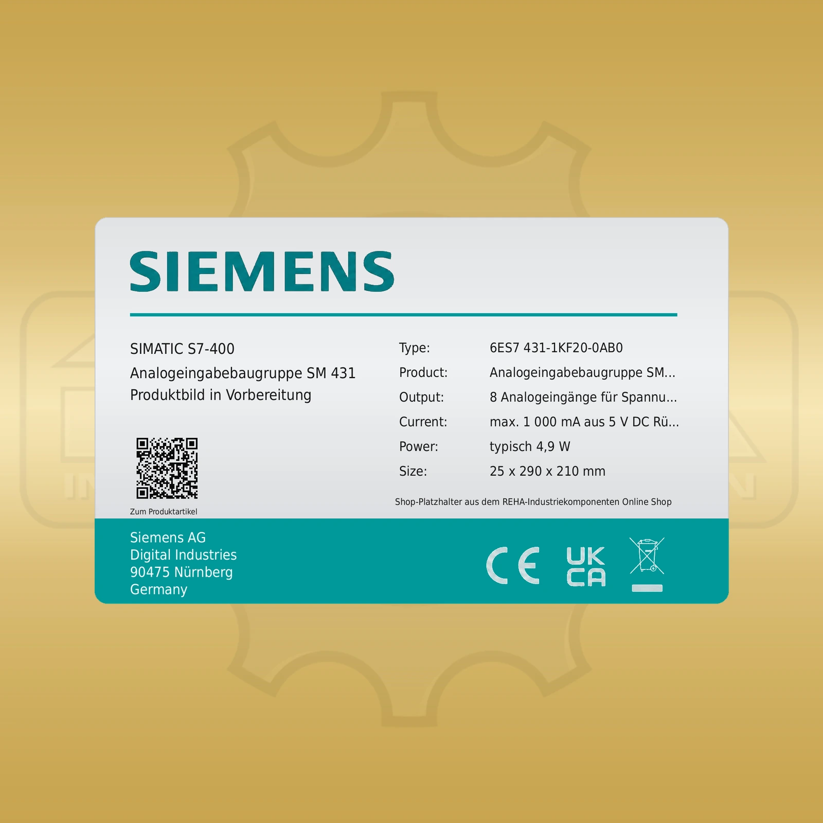 Siemens 6ES7 431-1KF20-0AB0