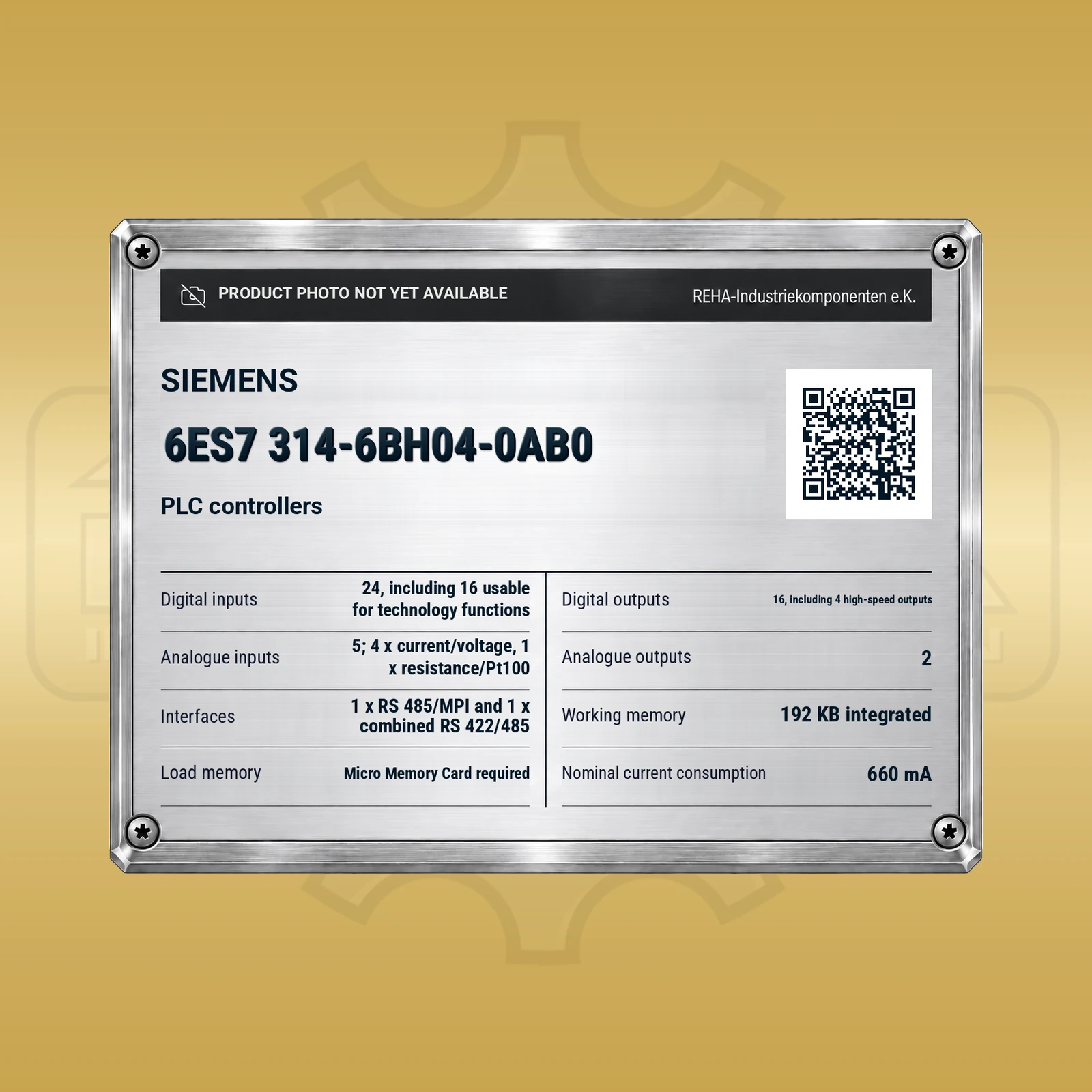 Siemens 6ES7 314-6BH04-0AB0