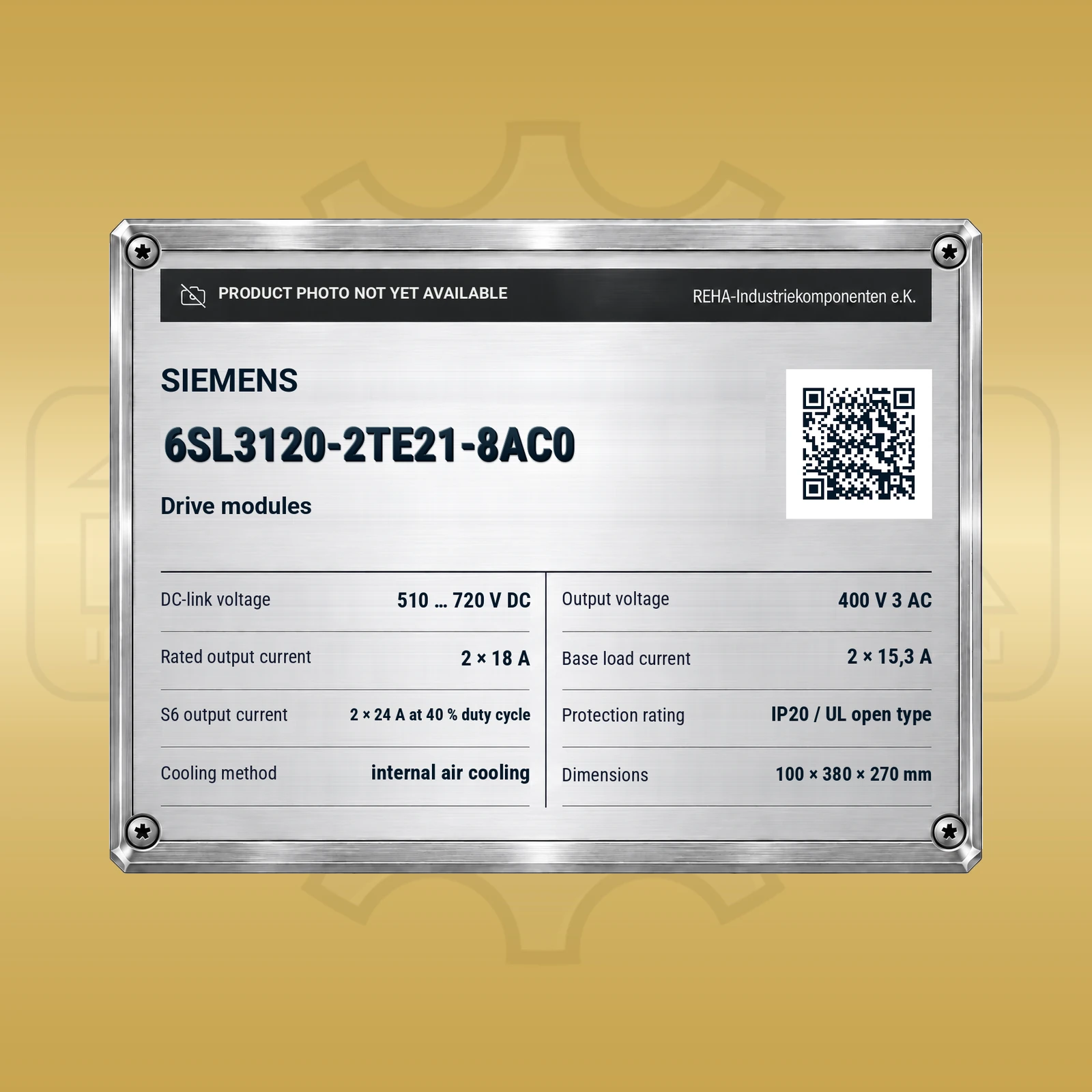 Siemens 6SL3120-2TE21-8AC0