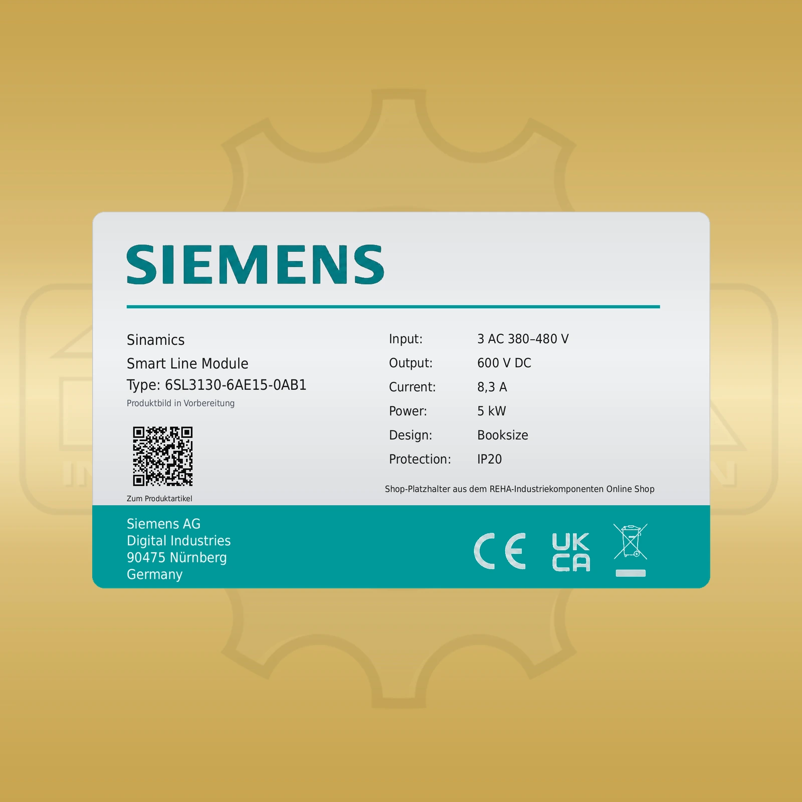 Siemens 6SL3130-6AE15-0AB1
