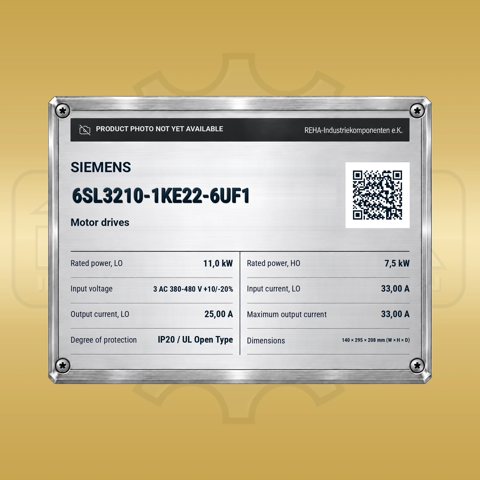 Siemens 6SL3210-1KE22-6UF1