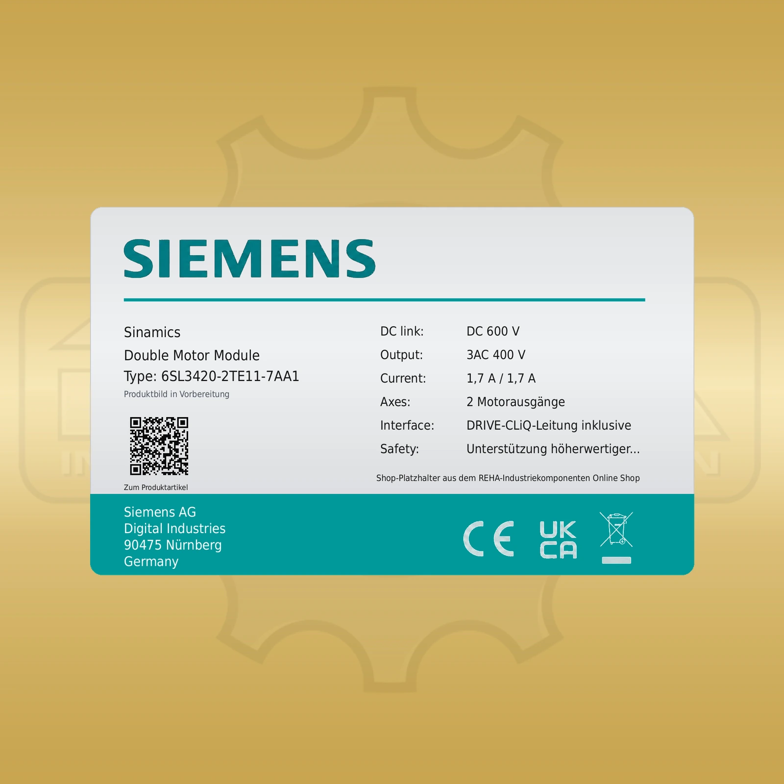 Siemens 6SL3420-2TE11-7AA1