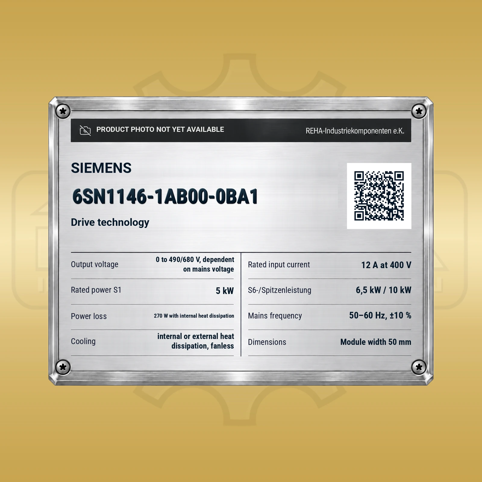 Siemens 6SN1146-1AB00-0BA1